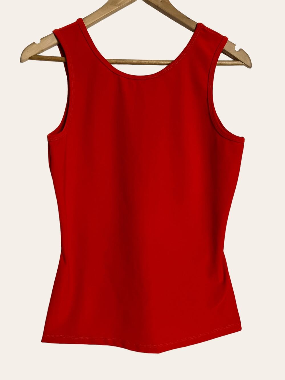 Eliza Audley Red Stretch Tank Top Size M